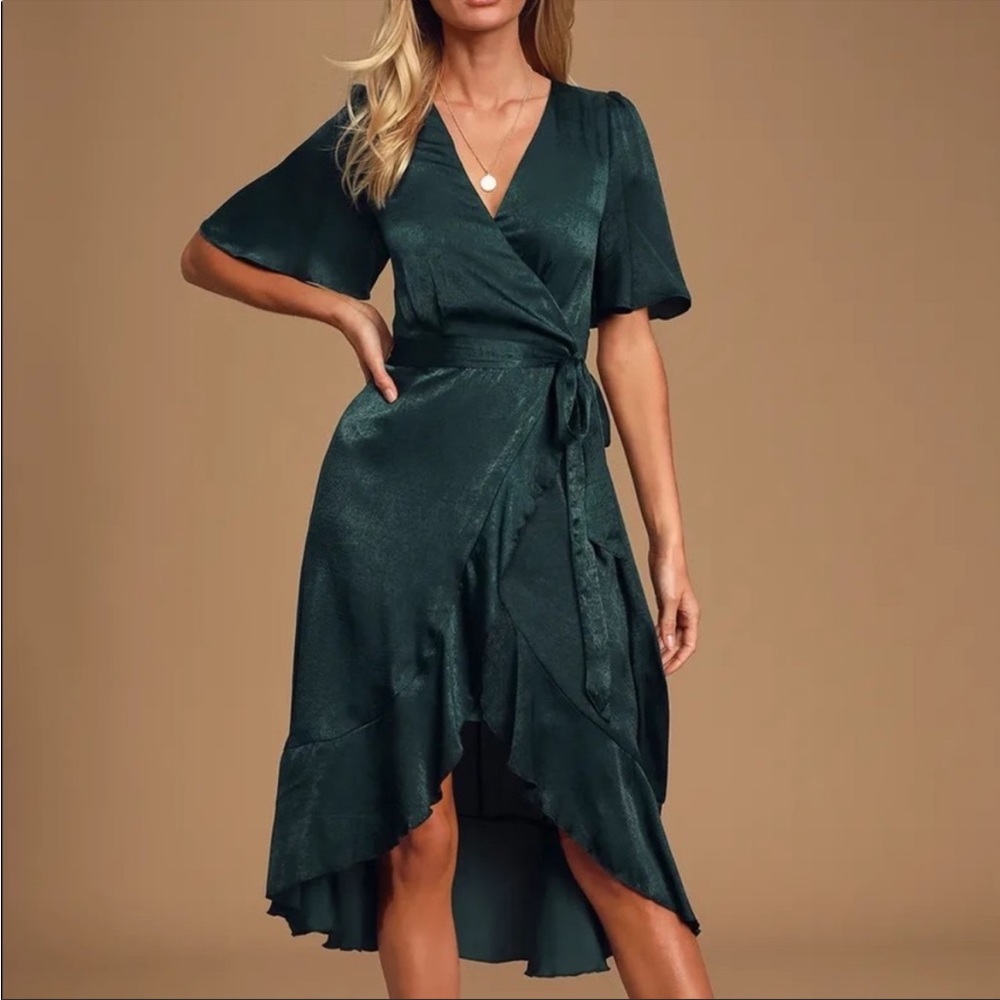 Lulus high low wrap dress